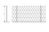 Чертеж забора из колючей сетки Кайман