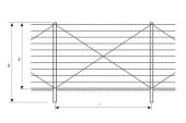 Чертеж забора из колючей проволоки