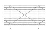 Чертеж монтажа колючей проволоки Кайман