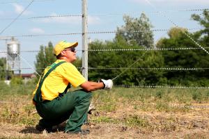 Installing Kayman barbed wire fencing