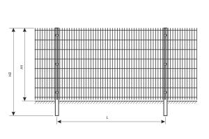 Welded panel fence drawing